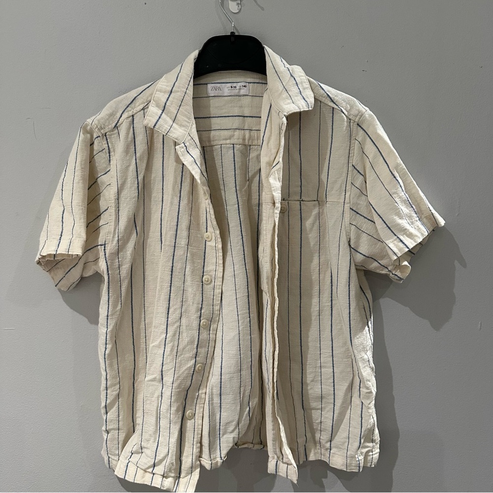 Zara kid’s Cream Striped Shirt